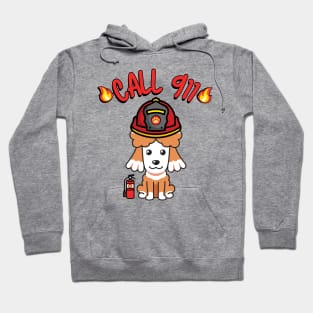 Firefighter Poodle Hoodie